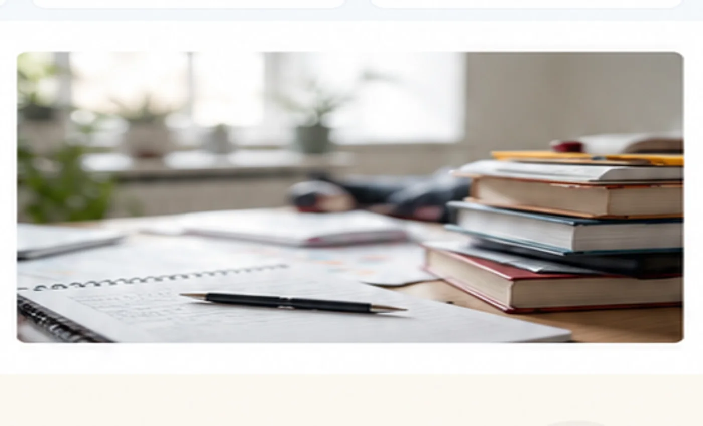 Materiale scolastico organizzato per valutare il percorso di studi