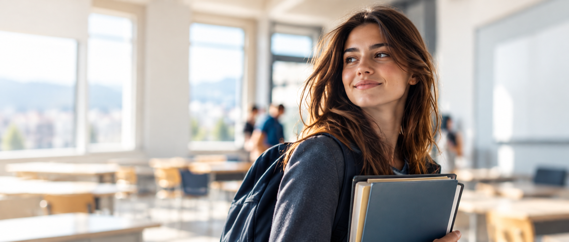 Studentessa in ambiente scolastico