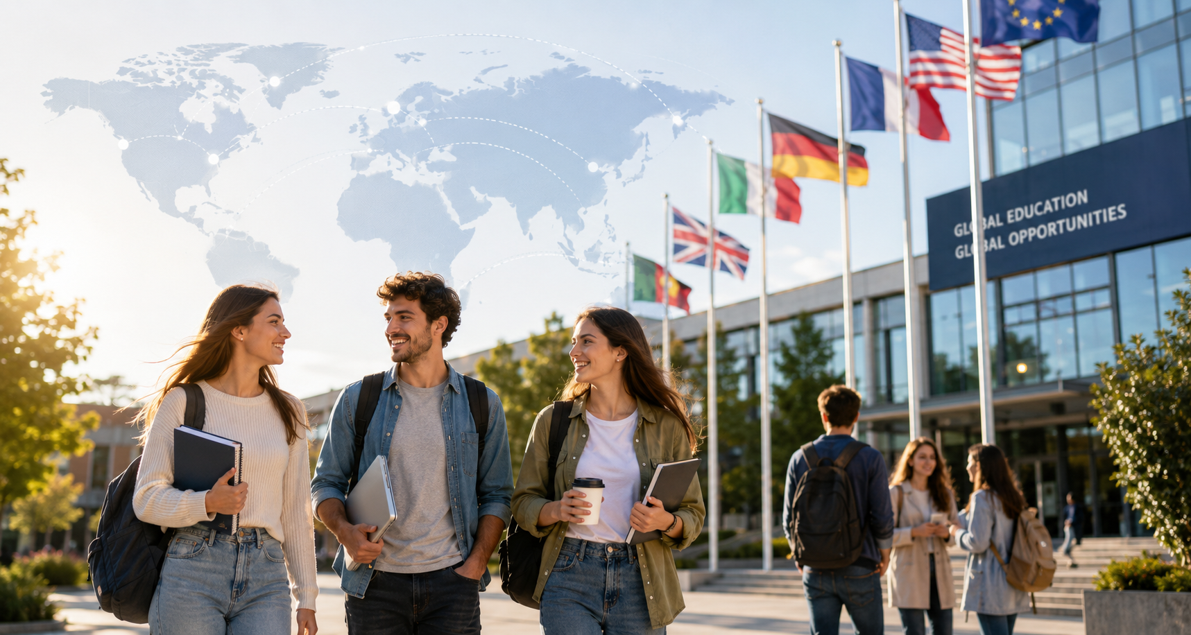 Studenti in un contesto universitario internazionale