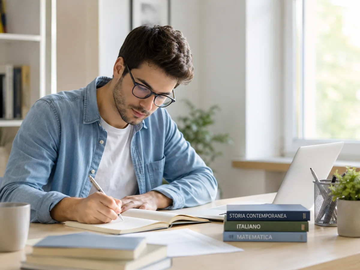 Studente che organizza il proprio percorso di studio