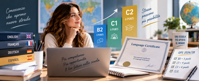 Certificazioni linguistiche B2 C1 e C2 nelle GPS 2026/28