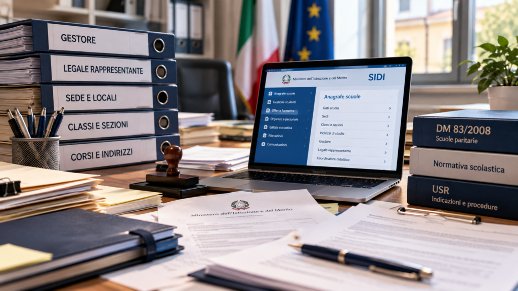 Variazioni scuole paritarie: gestore, sede, classi e corsi